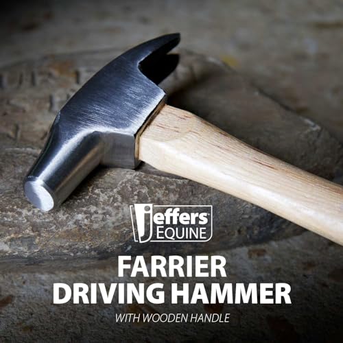 Jeffers Equine Farrier Driving Hammer for Horses – Wooden Handle Horseshoe Hammer, Livestock Tool for Hoof Care, Shoeing, Trimming, Nails, Horseshoes, Equestrian Supplies, Steel Head, Toolbox