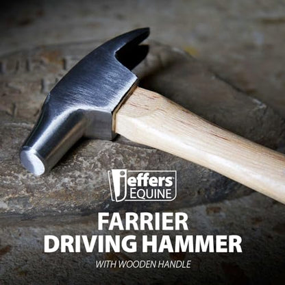 Jeffers Equine Farrier Driving Hammer for Horses – Wooden Handle Horseshoe Hammer, Livestock Tool for Hoof Care, Shoeing, Trimming, Nails, Horseshoes, Equestrian Supplies, Steel Head, Toolbox