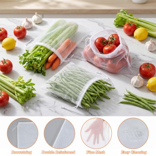 Nogeqi 3PCS Nylon Cloth Strainer, Reusable Nut Milk Bag