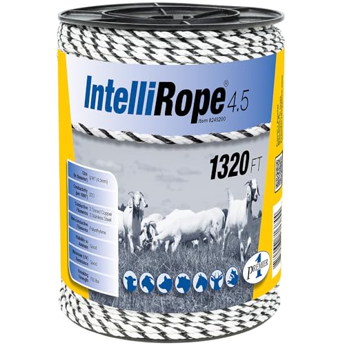 Premier 1 IntelliRope® PE 4.5 Electric Fence Rope – 4.5mm, 1320 ft