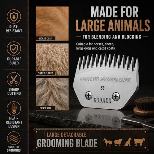 Dog Grooming Blade,Compatible with Andis Super Blending,Oster A5,Wahl KM10 - color: Silver, size: Super Blockings blade