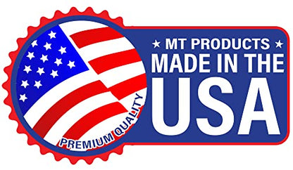MT Products 64 Oz HDPE Plastic Juice Bottles with Orange Tamper Evident Caps Set of 6 Bottles and 6 Caps - Made in The USA