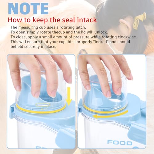 Dog Food Storage Container with Large Pour Spout, Blue - color: Blue