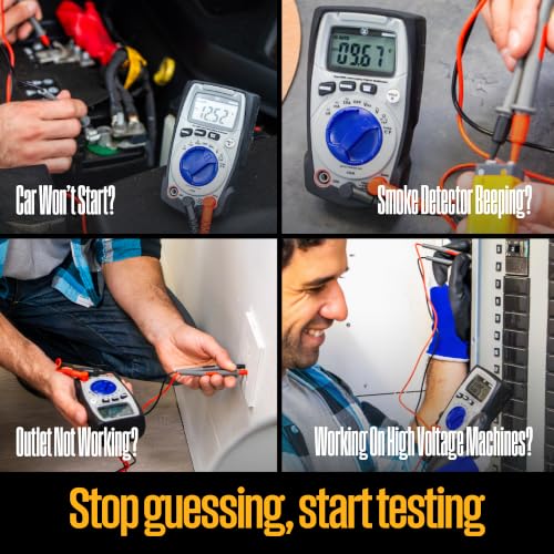 Westinghouse 600V True RMS Auto-Ranging Digital Multimeter, AC/DC Voltmeter & 10A Current, Continuity, Frequency, Temperature, Diode, Ohm, Resistance, Capacitor Tester - style: 600V