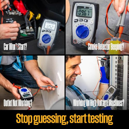 Westinghouse 600V True RMS Auto-Ranging Digital Multimeter, AC/DC Voltmeter & 10A Current, Continuity, Frequency, Temperature, Diode, Ohm, Resistance, Capacitor Tester - style: 600V