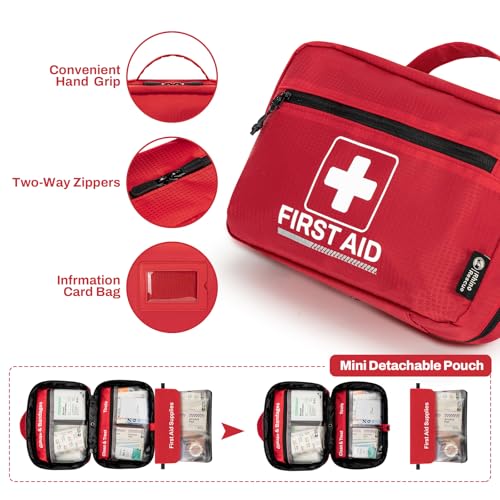RHINO RESCUE Bundle - Pet First Aid Kit+ First Aid Kit for Home