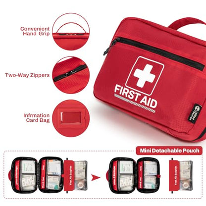 RHINO RESCUE Bundle - Pet First Aid Kit+ First Aid Kit for Home