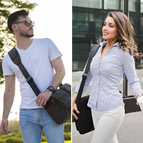 FIEIL 3D Air Cushion Ultra Comfortable Duffel Bag Strap，55" Universal Laptop Shoulder Strap, with Double Adjustable Buckles and Metal Hooksfor Briefcase Computer Messenger Bag (140CM Reduced Stress)