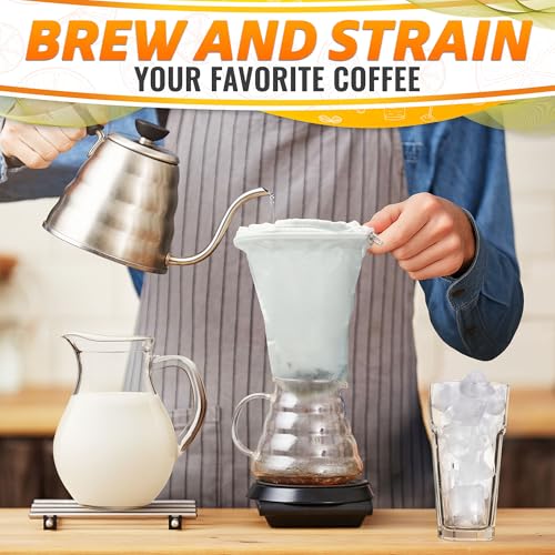 5.3 In Thai Tea Strainer, Fine Mesh Cloth, Stainless Steel Handle - style: Tea Filters