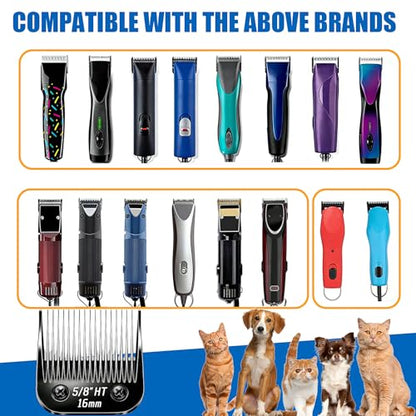 Dog Grooming Replacement Blades Compatible with Andis Dog Clippers - size: Black-5/8"HT-2PCS