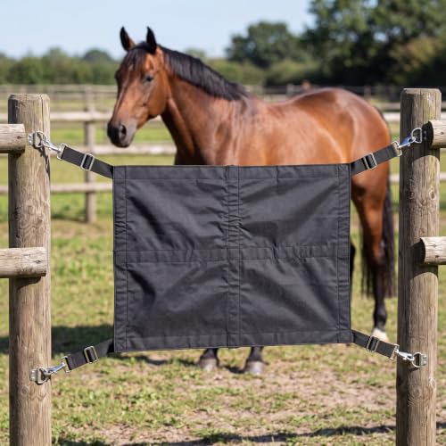 3 Pcs Horse Stall Guard 27" x 19" with Adjustable Straps