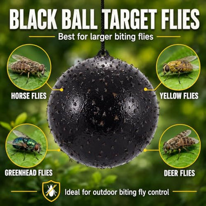 Fly Trap Ball for Horse, Deer, Yellow, Greenhead Flies - color: Fly Ball Trap