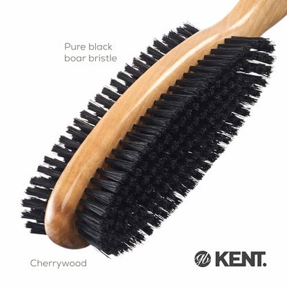Kent CC20 Double Sided Cherrywood Clothes Brush and Lint Remover, Firm Side for Dust and Dirt, Soft Side for Gentle Brushing for Keeping Fabrics Free from Fibres, Fluff and Pet Hair, Made in England - style: CC20