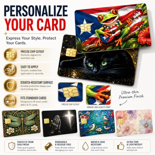 4PCS Small Floral Print Credit Card Skin,Debit Card Cover personality Decal - color: Small Floral Print