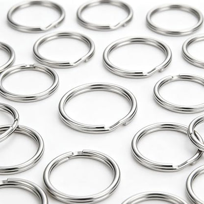 200pcs Silver Jump Ring Split Keyring Mental Connectors for Keychains, Jewelry Making, Pet Collars, Crafts 15mm - size: 15mm