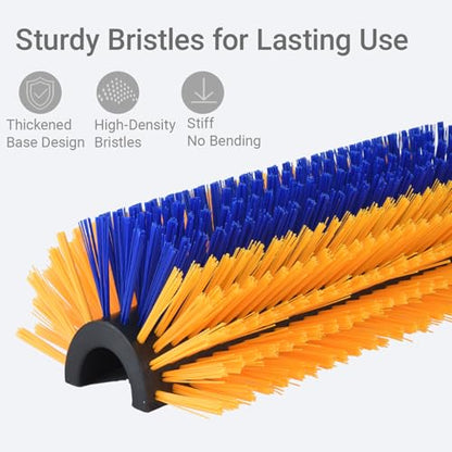 Livestock Scratching Brush 2 Pack, Horse Goat Brush Heavy Duty Scratcher Supplies with Stainless Steel Curry Comb for Barn Pasture Horse, Goat, Cattle, Pig Massage Grooming Itch Relief -17.35×7.5 In