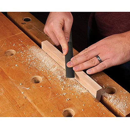 Wood Rasp File 4 Way Hand File and Round Rasp, Half Round Flat & Needle Files Wood Rasp Set for Sharping Wood and Metal Tools - style: 4 in 1 Rasp