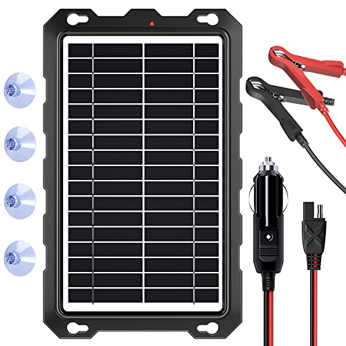 SUNAPEX 10W 12V Solar Car Battery Trickle Charger & Maintainer - size: 10W