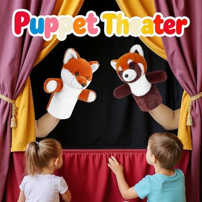Animal Puppet for Toddlers Creative Storytelling Tool Soft Washable Fabric Preschool Education Interactive Role Play Forest Animal Fox - color: Fox