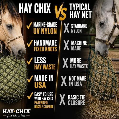 hay chix Half Bale Slow Feed Hay Net for Horses - 1 3/4" Holes - Leopard - color: Leopard