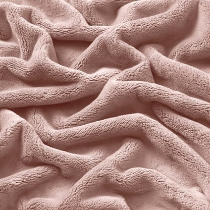 Brookstone Nap Plush Throw Blanket for Couch | Warm & Super Soft Blanket with Unmatched Heavy, Dense, and Ultra-Comfy Throw | Luxurious Drape, Cozying Up on a Sofa, Chair | Blush - color: Blush