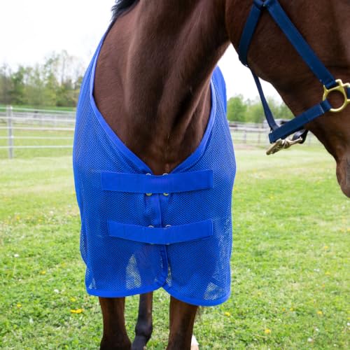 Country Pride Lightweight Fly Sheet Scrim, Blue, Large 78-80" - color: Blue, size: Large 78 - 80"