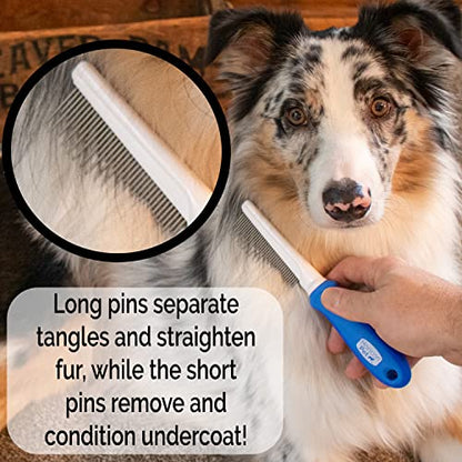 Detangling and Grooming Dog Comb Set for Dogs, Cats, Small Animals - style: 2 Comb Set 37LS/45L