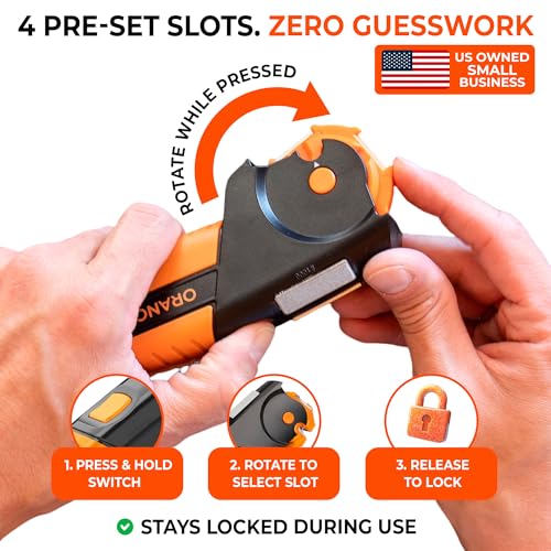 Orange Ninja 7-in-1 Garden Tool & Knife Sharpener – Sharpens Axe, Hatchet, Machete, Pruner & Shears – One Tool for All Your Outdoor Blades – Gift for Gardeners (Pack of 2) - size: Small (Pack of 2)
