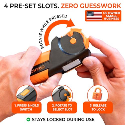 Orange Ninja 7-in-1 Garden Tool & Knife Sharpener – Sharpens Axe, Hatchet, Machete, Pruner & Shears – One Tool for All Your Outdoor Blades – Gift for Gardeners (Pack of 2) - size: Small (Pack of 2)