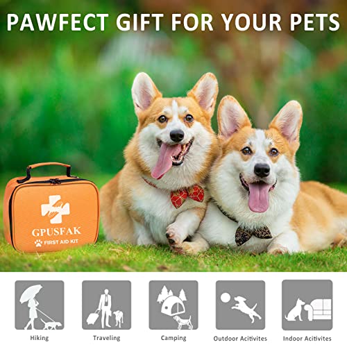 Dog First Aid Kit - Pet First Aid Kit for Dogs Pet Emergency Kit with Grooming Hammock Harness Nail Clipper First Aid Supplies for Home Camping