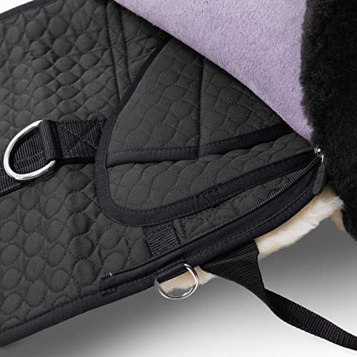 Werner Christ Horse Bareback Pad Premium Plus, Made of Real Sheepskin in Charcoal Size Full - color: Charcoal, size: Full