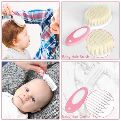 Baby Healthcare and Grooming Kit for Newborn Kids, 31PCS Upgraded Safety Baby Care Kit, Newborn Nursery Health Care Set, Baby Care Products (Pink（31PCS) - style: PINK-31