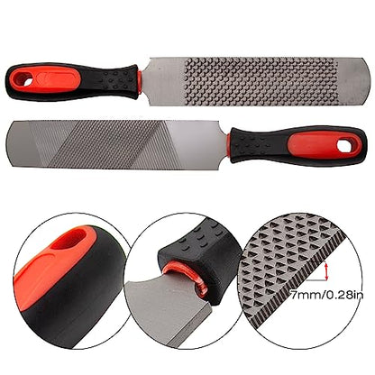 MDEOOSKY 12.5 Inches Horseshoe File, Horseshoe File with Rubber Handle, Double-Sided Hoof Rasp File, Farrier Supplies Tool for Repair Horse Hooves, Goat Hooves, Cow Hooves and Wood Working
