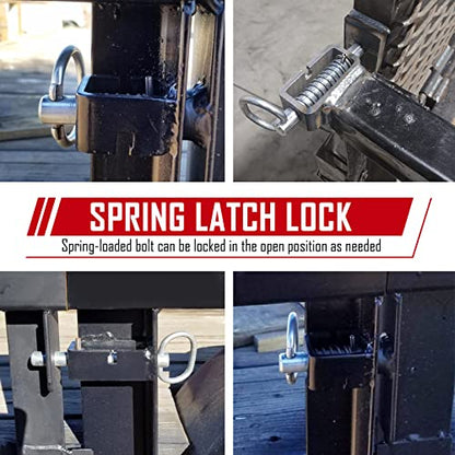 Weld-On Spring Latch Assembly Trailer Gate Latch with Spring-Loaded Pin