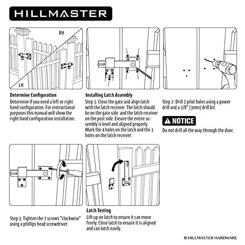 HILLMASTER Sturdy 6" Farm Flip Fence Gate Latch, Barn Door Lock Flip Latch Hardware, Rustic Gate Lock for Cabinet, Shed, Sliding Doors, Matte Black