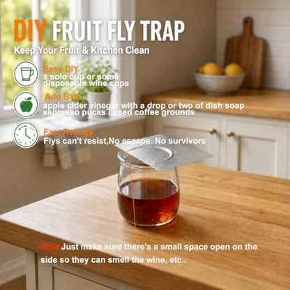 40 Pack Fruit Fly Traps for Indoors Compatible with LFSYS Gnat Traps