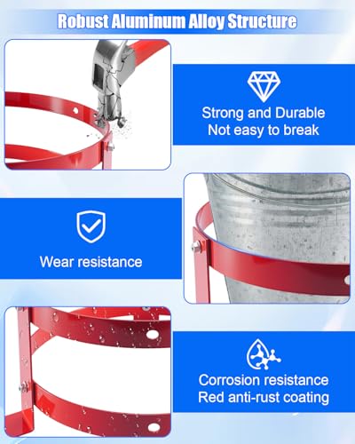 5 Gallon Bucket Holder, Aluminum Rack with Hooks for RV Truck UTV Trailer - style: 2 Pieces Cylindrical Bucket Rack