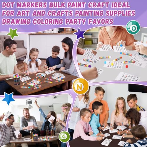 Crtiin 30 Pack Bingo Daubers Dot Markers, 30 Colors Bulk Kids Art