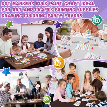 Crtiin 30 Pack Bingo Daubers Dot Markers, 30 Colors Bulk Kids Art