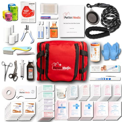 Cat & Dog First Aid Kit with Thermometer & Bandages (Medium) - size: Medium