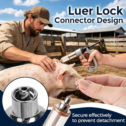 50 mL Semi-Automatic Repeating Livestock Syringe Gun, 5-Gear Adjustable