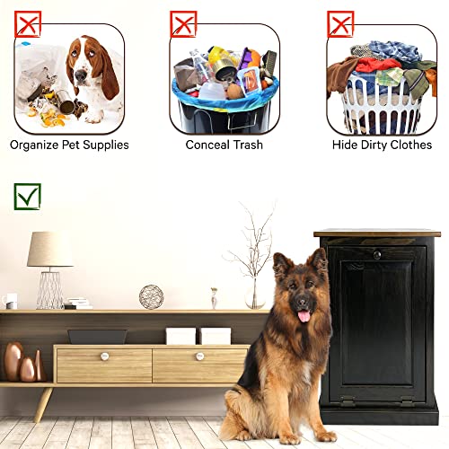 Peaceful Classics Wooden Tilt Out Trash Cabinet, Mocha - color: Mocha, style: Without Drawer