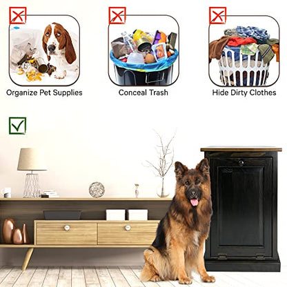 Peaceful Classics Wooden Tilt Out Trash Cabinet, Mocha - color: Mocha, style: Without Drawer