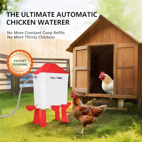3 Gallon Automatic Chicken Waterer, Hands-Free Hydration