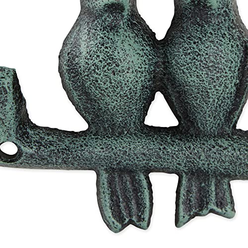 DII Cast Iron Decorative Wall Hook Set, Birds on a Branch, 2 Count - size: Birds on a Branch