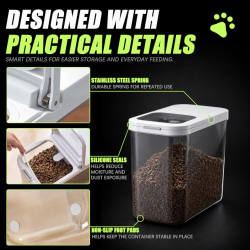 LivLab Mker Dog Food Storage Container 10 Lbs - color: 6KG-White-2