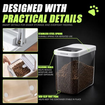LivLab Mker Dog Food Storage Container 10 Lbs - color: 6KG-White-2