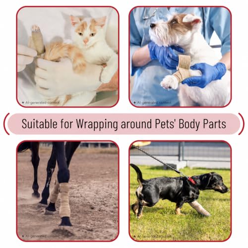Mr. Pen- Self Adhesive Bandage Wrap, 2" x 5 Yards, 6 Pack - color: Skin Color, size: 2" x 5 Yards, 6 Pack