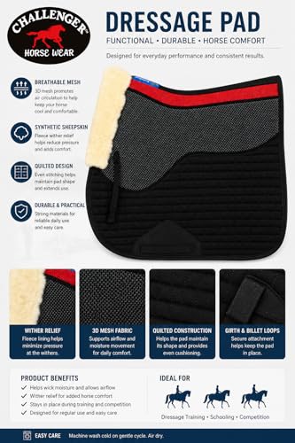 Horse English Quilted All-Purpose Gel Shock Absorbing Saddle Pad 72TS38 - color: Black Red