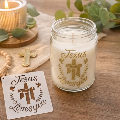 16 Cross Stencils for Faith Journals, Prayer Cards, Church Signs, Gifts - color: Cross